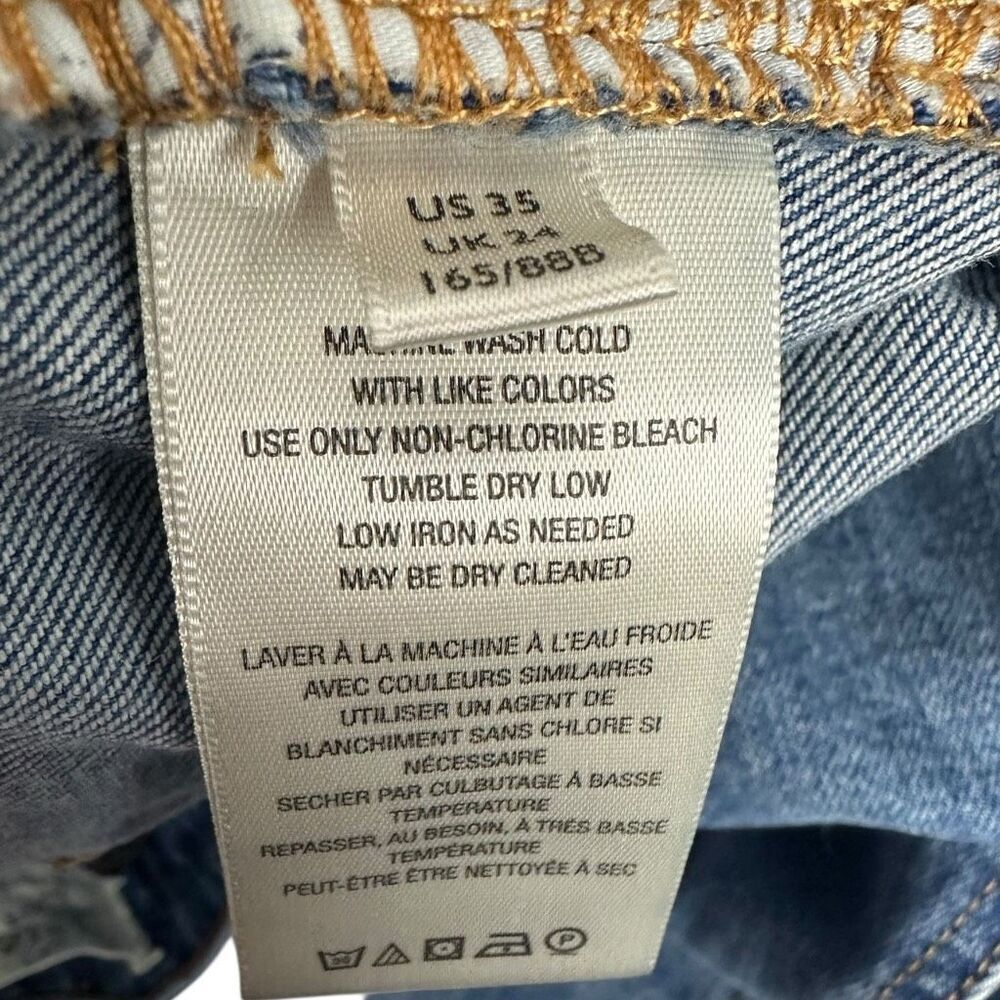 Free People We the Free CRVY High-Rise Vintage Straight Jeans Size 35S - Picture 6 of 8